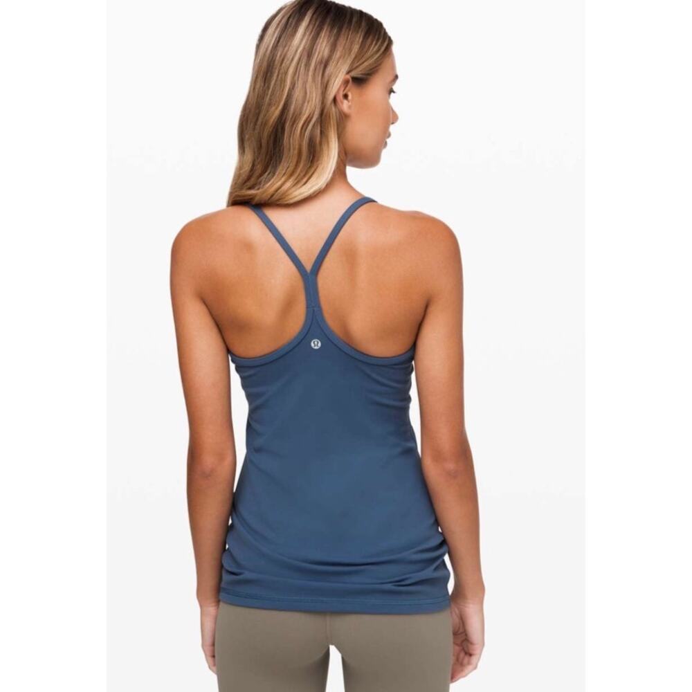 Lululemon Power Y Tank Luon Code Blue Women's Sz 6